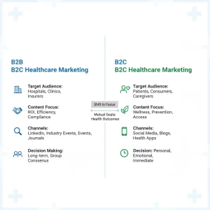 B2B vs B2C Healthcare Marketing Vergleich