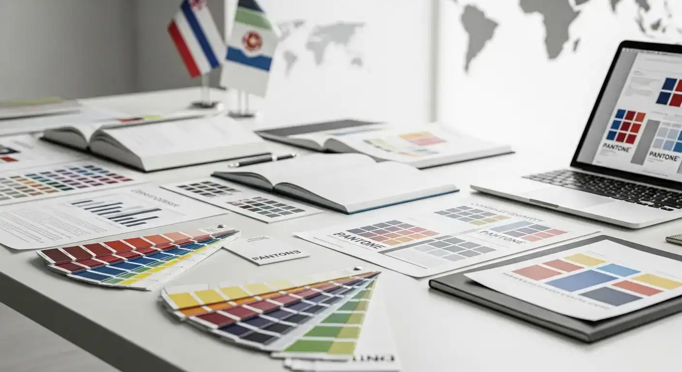 Corporate Identity Elemente: Logo, Farbschemata und Typografie für professionelle Markenrichtlinien und Style Guide Entwicklung